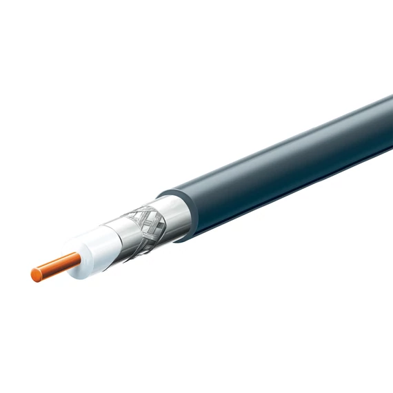 USE Koax kábel, fekete, 75 ohm, Ø7,06 mm, 305 m/tekercs (S 6TSV/BK)