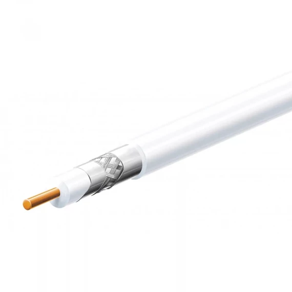USE Koax kábel, fehér, 75 ohm, Ø7,06 mm, 305 m/tekercs (S 6TSV/WH)