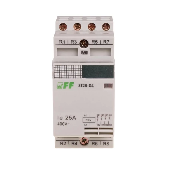 FF FILIPOWSKI ST25-04 Moduláris kontaktor, 25A, 0 NC+4 NO, 2 modul (ST25-04)