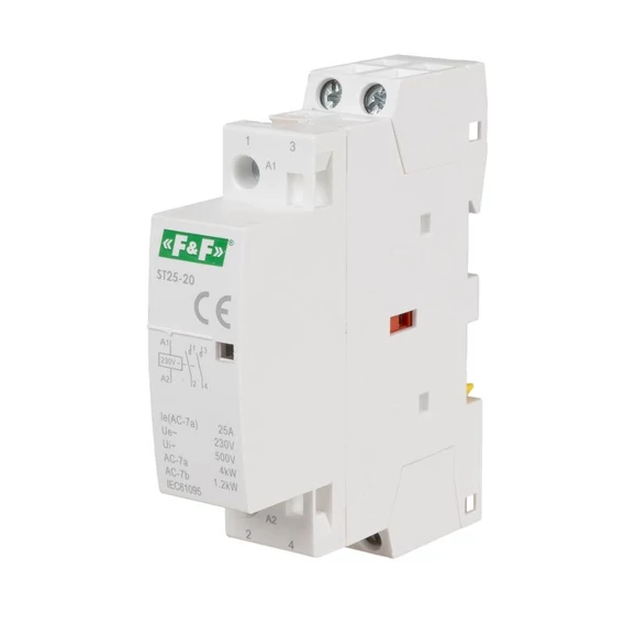 FF FILIPOWSKI ST25-20 Moduláris kontaktor, 25A, 2NO, 1 modul (ST25-20)