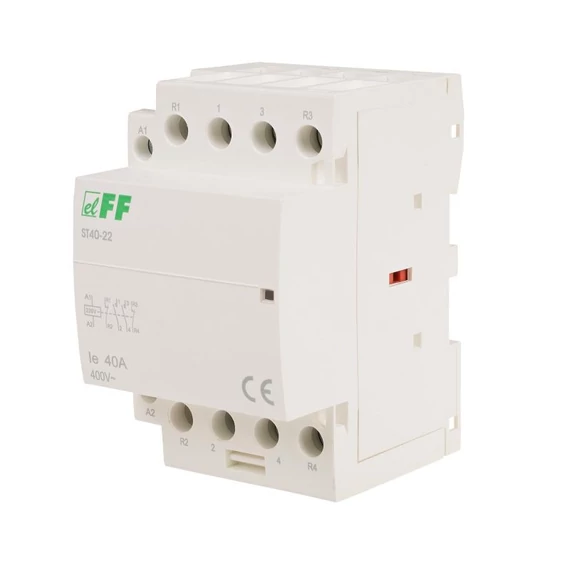 FF FILIPOWSKI ST40-22 Moduláris kontaktor, 40A, 2NC+2NO, 3 modul (ST40-22)