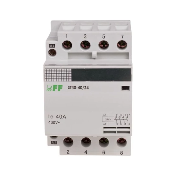 FF FILIPOWSKI ST40-40/24 Moduláris kontaktor, 40A, 24V 4NO (ST40-40/24) (ST40-40-24V)