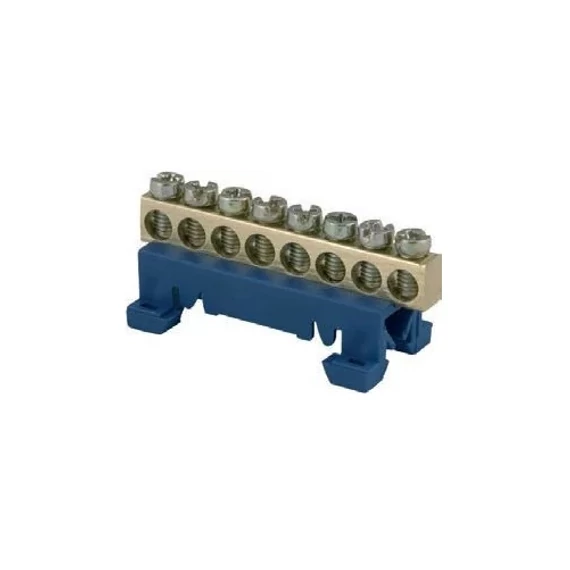 TEHNOPLAST Kalapsínes rögzítő adapter (P+F) + 8furatos bekötőkapocs - KÉK (THP-ADAPTER-K8-BL)