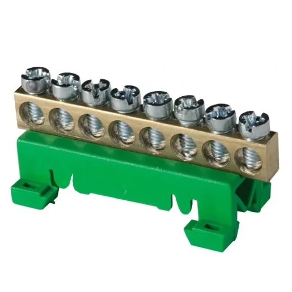 TEHNOPLAST Kalapsínes rögzítő adapter (P+F) + 8furatos bekötőkapocs - ZÖLD (THP-ADAPTER-K8-GR)