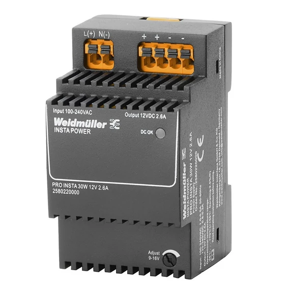 WEIDMÜLLER PRO INSTA 30W 12V 2.6A tápegység (2580220000)