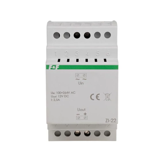 FF FILIPOWSKI ZI-22 Tápegység, 2,5A 85÷264 VAC ki:12V, 30 W (ZI-22)
