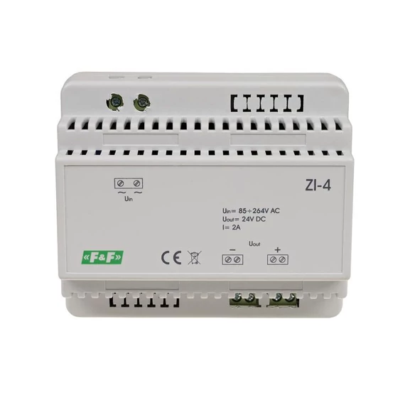 FF FILIPOWSKI ZI-4 Tápegység, 2A 24V DC , 50W 6 modul (ZI-4)
