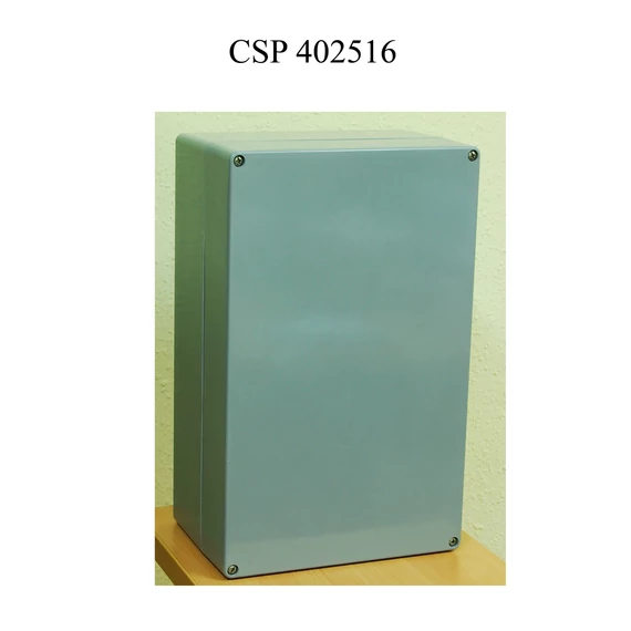 CSATÁRI PLAST CSP 402516 Ex poliészter doboz, üres, 400x250x160mm, IP 65 fekete, halogénmentes (CSP11402516)