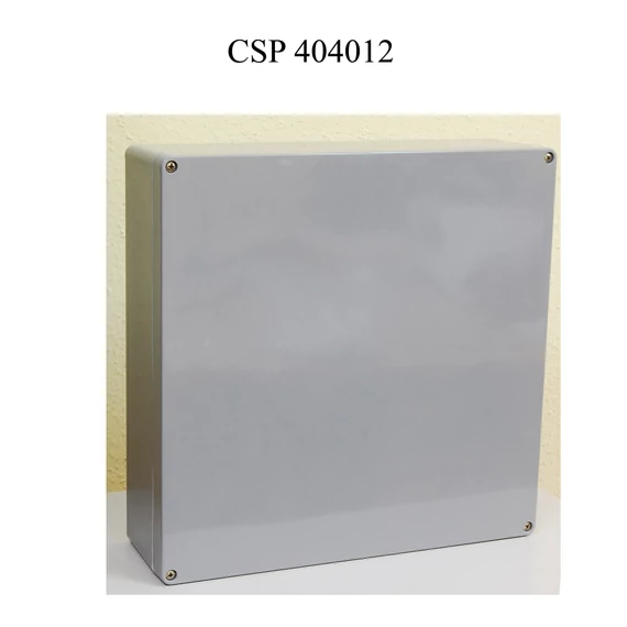 CSATÁRI PLAST CSP 404012 Ex poliészter doboz, üres, 400x405x120mm, IP 65 fekete, halogénmentes (CSP11404012)