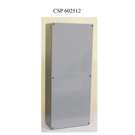 CSATÁRI PLAST CSP 602512 Ex poliészter doboz, üres, 600x250x120mm, IP 65 fekete, halogénmentes (CSP11602512)