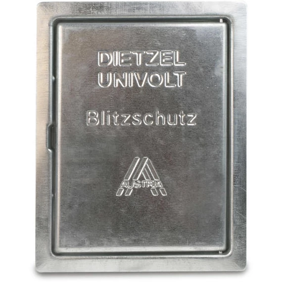 DIETZEL UNIVOLT RT+DR/fv vizsgáló-összekötő ajtó, zárral, tűzihorganyzott, 230x180x15 (blitzschutz) (006396)