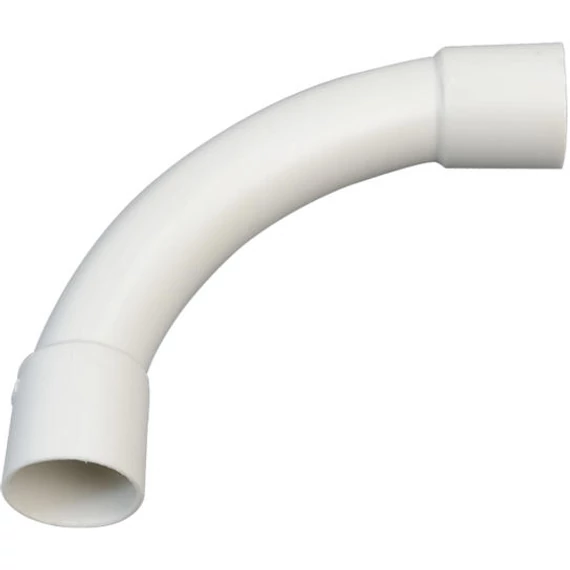 DIETZEL UNIVOLT SB 20 FEH (NB/SB) csatlakozó 90° ív, mindkét végén tokozott, -5°C/+60°C, fehér (009227) (109903)