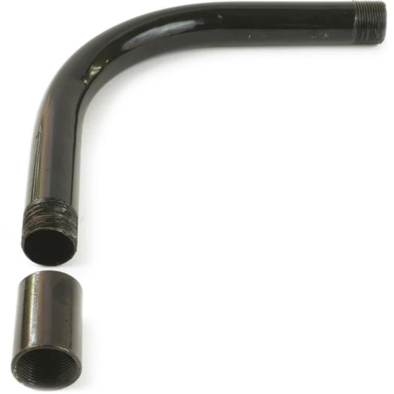 DIETZEL UNIVOLT GSB 25 FP menetes 90° acélkönyök, fekete porszórt, 1db karmantyúval, -45°C/+250°C (021046)