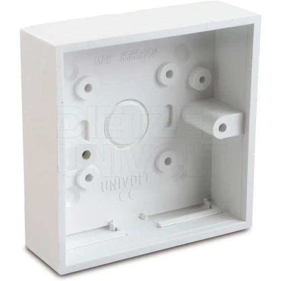 DIETZEL UNIVOLT MAK 85/ 85x25/4 FEH szerelvény-kötődoboz MIK csatornához, 87x87x25 mm, fedél nélkül (041361)