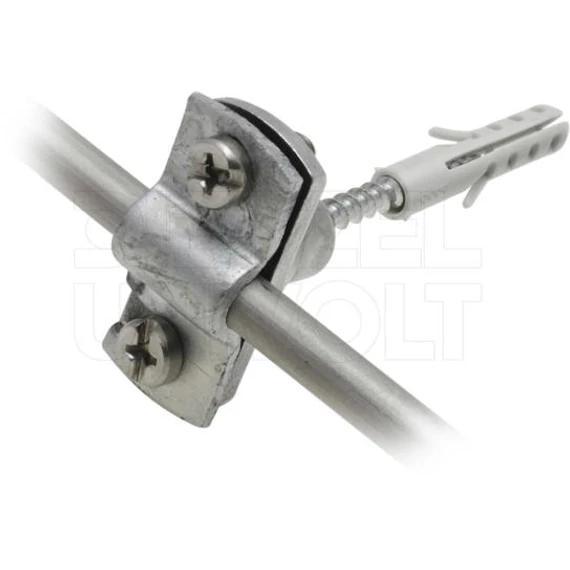 DIETZEL UNIVOLT LH+SD/ZG Vezetéktartó ,csavarral és dübellel, öntvény, 8mm körvezetöhöz (063844)