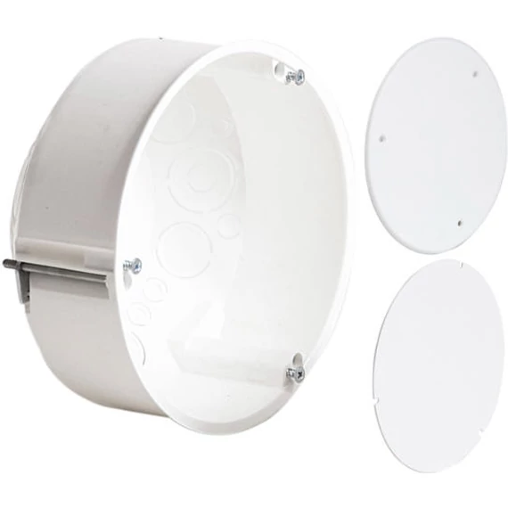 DIETZEL UNIVOLT HWAD 120 HFT RD HFT gipszkarton-kötődoboz kerek, átm.120 mm, peremes fedéllel, -25/+75°C (105313)