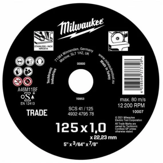 Milwaukee Vágókorong fémhez ECO SCS41 125x1.0mm (4932479578)