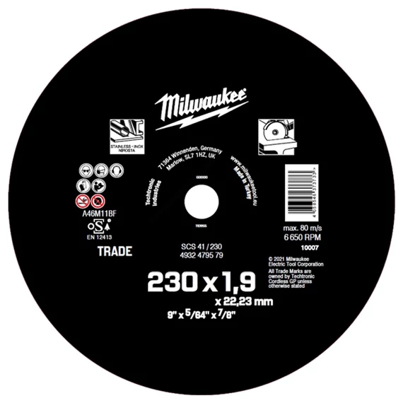 Milwaukee Vágókorong fémhez ECO SCS41 230x1.9mm (4932479579)