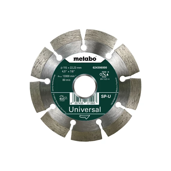 METABO Gyémánt vágókorong univerzális - SP - U, 115x22,23 mm (624306000)