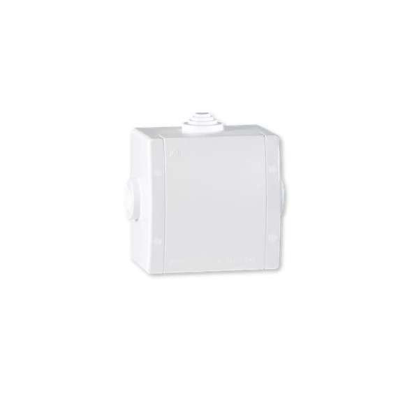 Aling-Conel POWER - szerelő doboz, 80x80mm, 3 kábelbevezetési lehetőséggel, IP54, fehér (261.0)