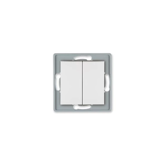 Aling-Conel PRESTIGE - 105 kétáramkörös kapcsoló, 10A 250V, keret nélkül, fehér (6006.0)