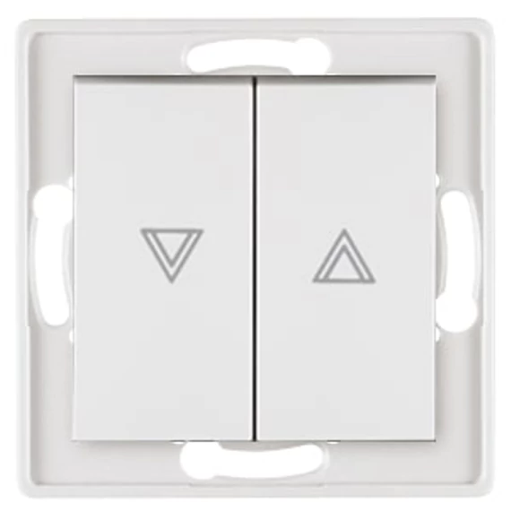 Aling-Conel PRESTIGE - 105R redőny (zsalu) nyomógomb, 10A 250V, keret nélkül, fehér (60075.0)