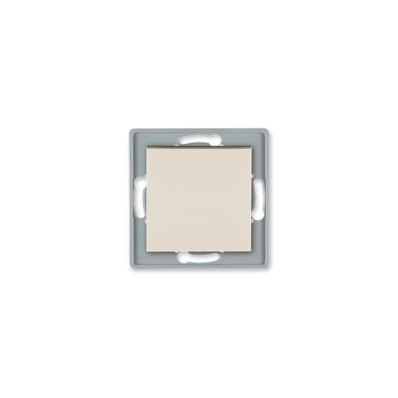 Aling-Conel PRESTIGE - 101N nyomógomb, 10A 250V, keret nélkül, krém (60090.9)