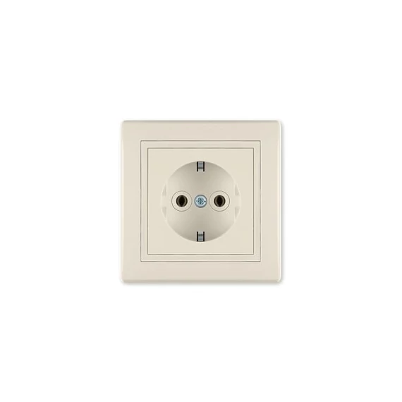 Aling-Conel PRESTIGE - 101N nyomógomb lámpajellel, 10A 250V, keret nélkül, krém (6009.9)