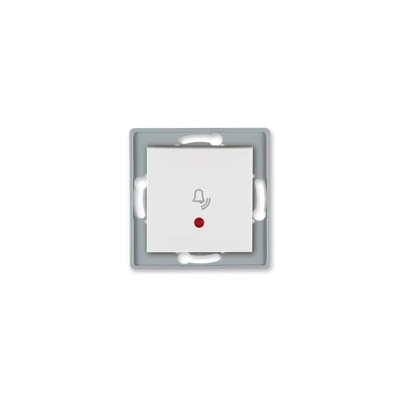 Aling-Conel PRESTIGE - 101N nyomógomb csengőjellel, jelzőfényes, 10A 250V, keret nélkül, fehér (6010I.0)