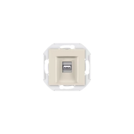 Aling-Conel PRESTIGE - 1xUSB csatlakozó aljzat, 2.0 szabvány (nem töltő), Keystone, keret nélkül, krém (60162.9)