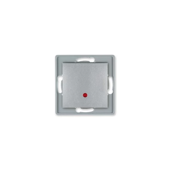 Aling-Conel PRESTIGE - 106 alternatív (váltó) kapcsoló, jelzőfényes, 10A 250V, keret nélkül, ezüst (6027.S)