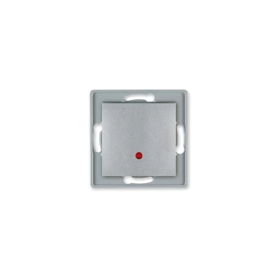 Aling-Conel PRESTIGE - 107 keresztváltó kapcsoló, jelzőfényes, 10A 250V, keret nélkül, ezüst (6028.S)