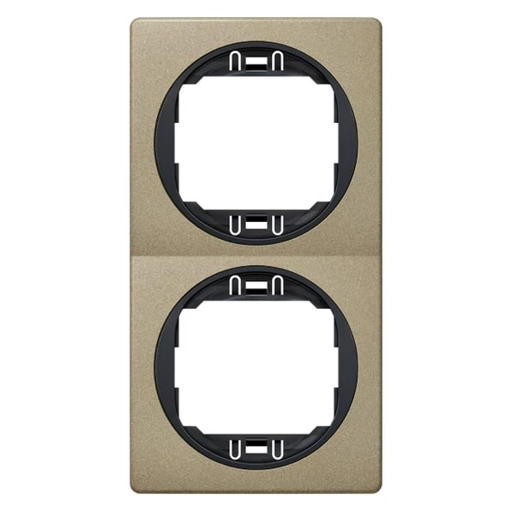 Aling-Conel EON - keret, 2-es, függőleges, METALLIC, csiszolt nikkel / fekete belső (E6711.G2E)