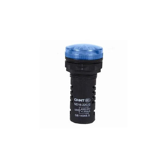 CHINT LED jelzőlámpa kék 230V AC ND16-22DS/4-B (ND16-22C/2 220V BLU) (CH-ND1622DS4B)