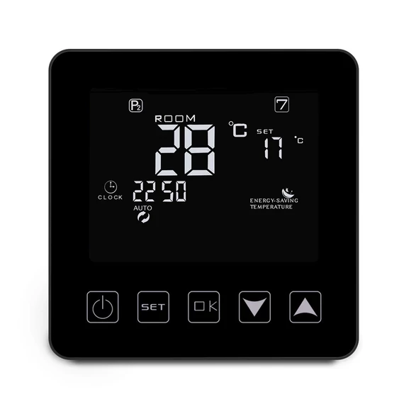 EVP HY08WE-2 WIFI black termosztát +5..+35°C, 16A padlórzékelővel (EVPWIFIHY08WE-2B)