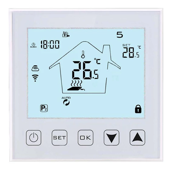 EVP HY603WE WIFI white termosztát +5..+35°C, 16A padlóérzékelővel (EVPWIFIHY603WEW)