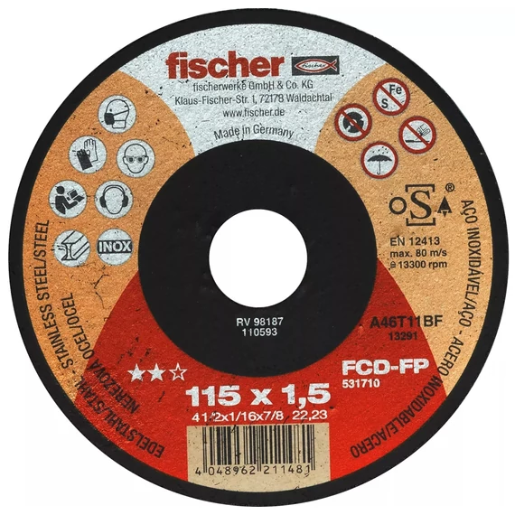 FISCHER FCD-FP 115 x 1,5 x 22,23 plus Vágókorong (531710)