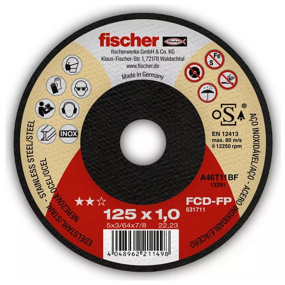 FISCHER FCD-FP 125 x 1,0 x 22,23 plus Vágókorong (531711)