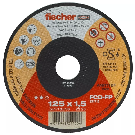 FISCHER FCD-FP 125 x 1,5 x 22,23 plus Vágókorong (531712)