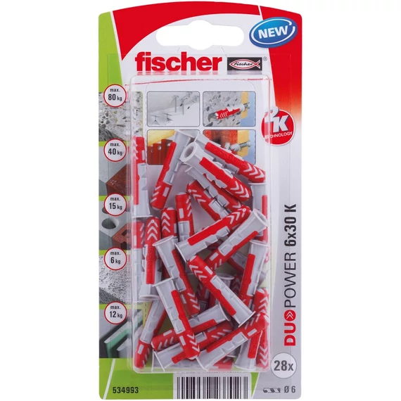 FISCHER DUOPOWER 6X30 K dübel (534993)