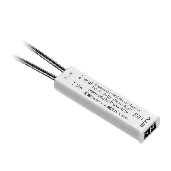 GTV Univerzális infra kapcsoló, fehér, érintős és ajtós kapcsoló 12V/DC (GTV-AE-WBBUNI-10DIM)