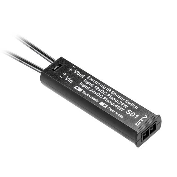 GTV Univerzális infra kapcsoló, fekete, érintős és ajtós kapcsoló 12V/DC (GTV-AE-WBCUNI-10DIM)