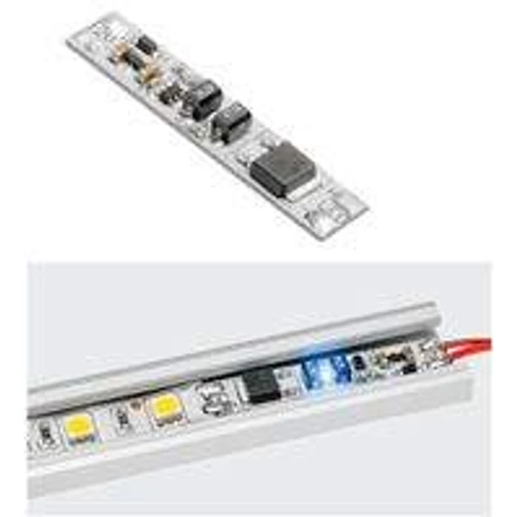 GTV Érintés nélküli kapcsoló LED profilba szerelhető, max. 60W-ot vezérel, öntapadó felülettel (GTV-AE-WLPR-60)