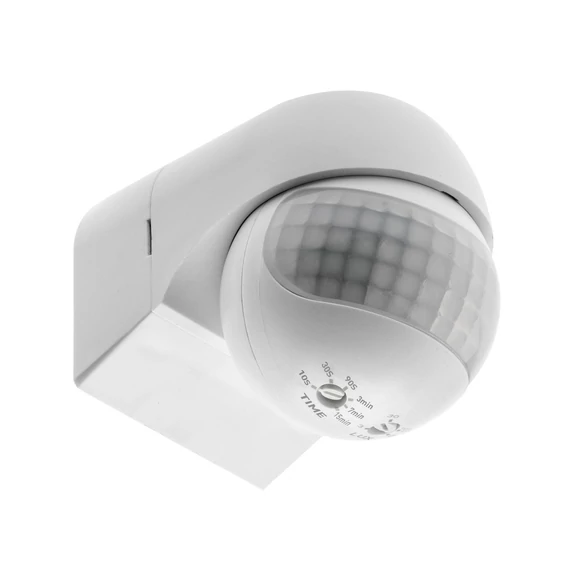 GTV Mozgásérzékelő, max 800W, IP44, látószög 180°, hatótáv 12 m, 230V/AC, fehér, oldalfali+mennyezeti (GTV-CR-CR13000-00)