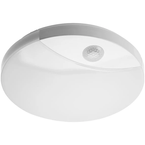 GTV Mennyezeti LED lámpa mozgásérzékelővel, LOGOS-LED, 16W, 1200lm, semlegesfehér 4000K, IP44, fehér (GTV-LD-LOG16W-LED)