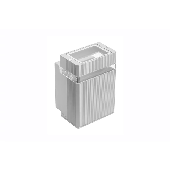 GTV Oldalfali lámpa (egyirányú világítás) NESSA, GU10, 50W, IP54, 220-240V/AC, szürke, hőkezelt üveg (GTV-LD-NESSAGU10J-80)