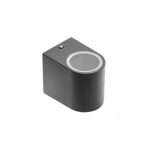 GTV Homlokzati lámpatest, TIAGO, egyirányú, GU10, 1x30W, IP54, 220-240V/AC, kültéri, fekete (GTV-LD-TIAGOGU10J-20)