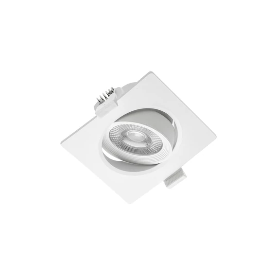 GTV LED mélysugárzó lámpatest, VOLARE, 5W, 400lm, négyzet, melegfehér, 3000K, IP20, 38fok, 175-250V/AC, 50/60Hz (GTV-LD-VLRKW0538-CB)