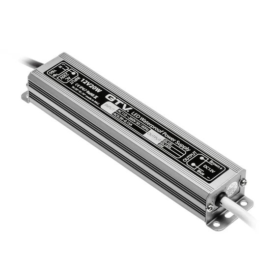 GTV LED tápegység, 20W, IP67, túláram, rövidzár és túlmelegedés védelem (GTV-LD-WZA20W-NW)