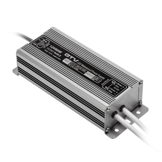 GTV LED tápegység, 80W, IP67, túláram, rövidzár és túlmelegedés védelem (GTV-LD-WZA80W-NW)